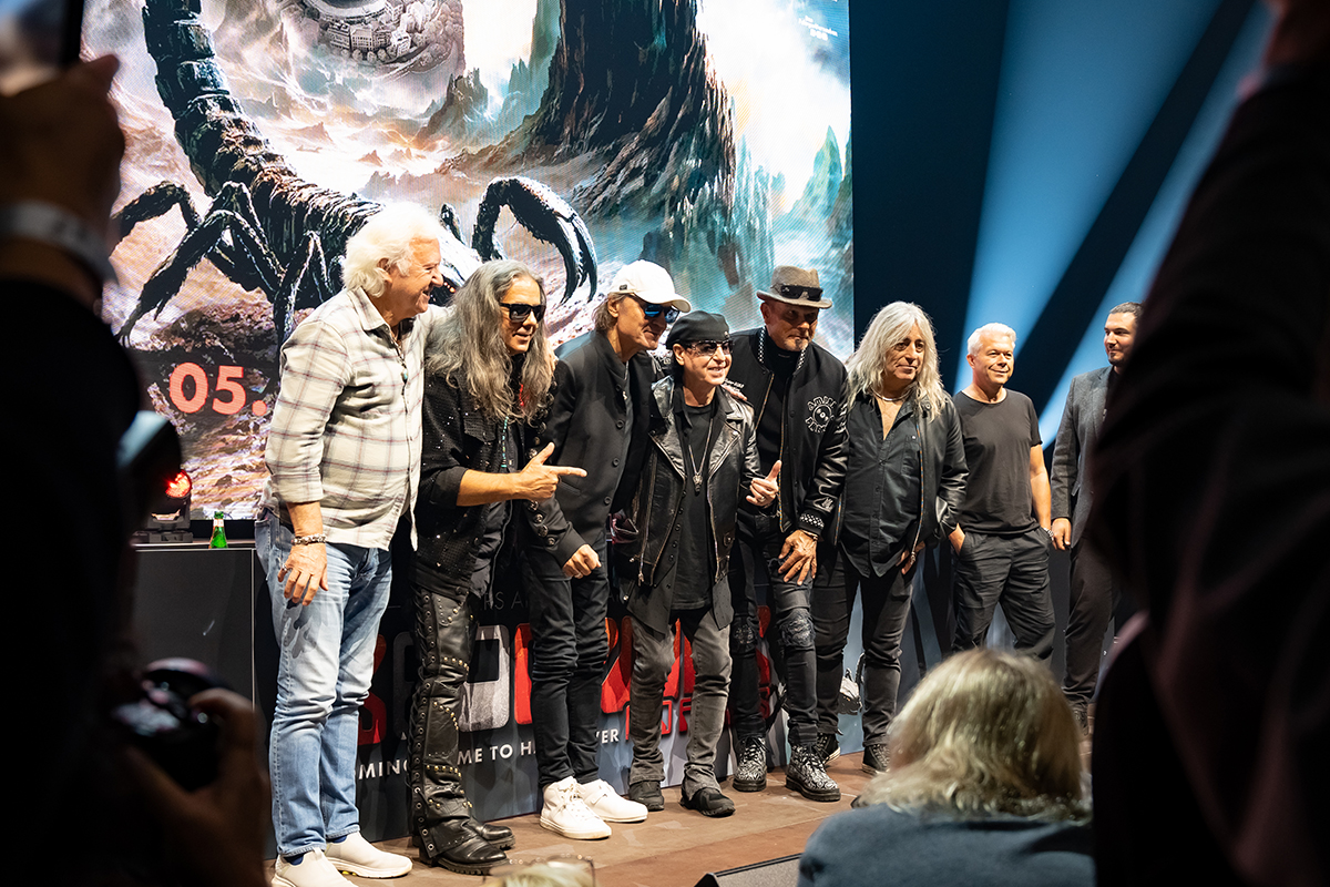 Pres­se­kon­fe­renz mit den Scorpions